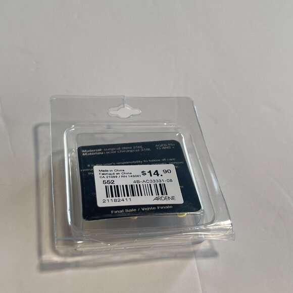 Ardene NEW 3 Pack of Celestial Cartilage Piercings Moon, Star, and Gem Gold - Picture 7 of 8